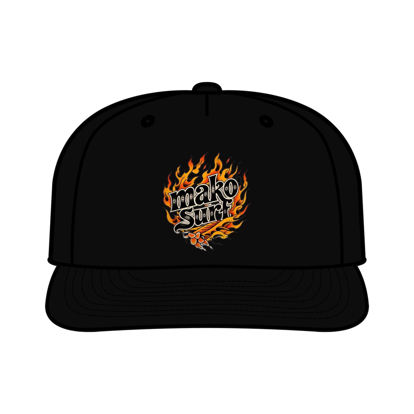 Flaming Mako II Surf Cap