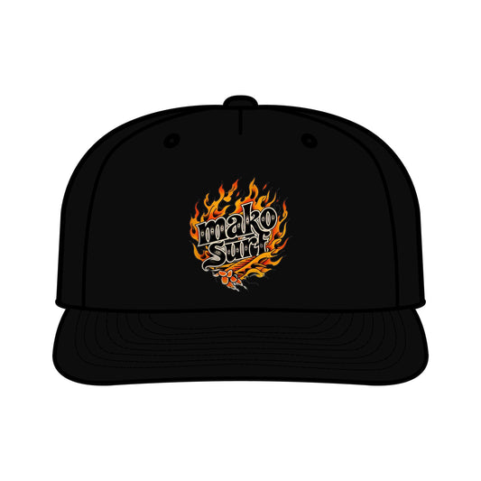 Flaming Mako II Surf Cap