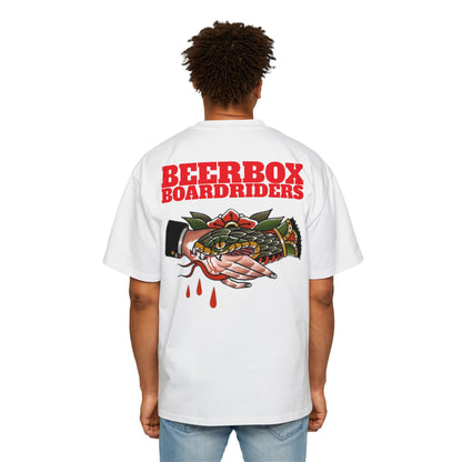Beerbox Boardriders Heavy Oversized Tee Red Text