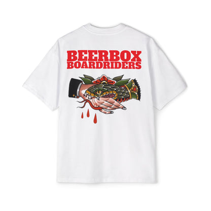 Beerbox Boardriders Heavy Oversized Tee Red Text