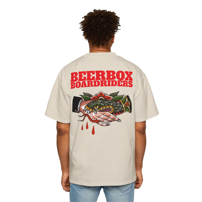 Beerbox Boardriders Heavy Oversized Tee Red Text